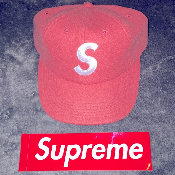 NEW SUPREME RARE S LOGO 6-PANEL HAT CAP STRAPBACK